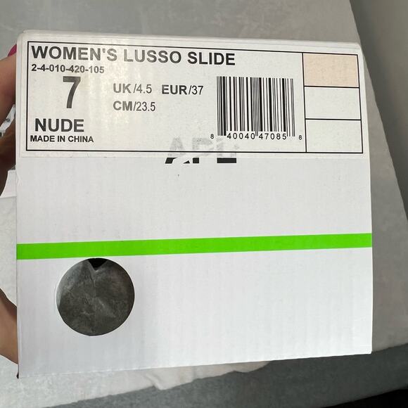 APL Athletic Propulsion Labs Womens US Size 7 Slides Nude Pink Lusso Sandals New - Picture 9 of 10